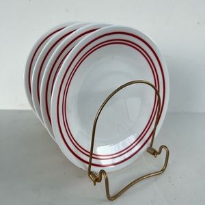 Corelle Classic Red Cafe Bread & Butter Plates, Set of 4